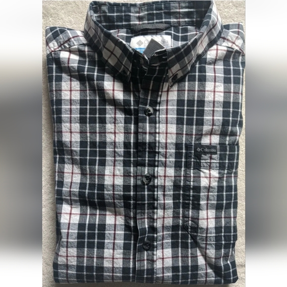 Columbia Men's Shirts Long Sleeve Button Up Plaid Prints Outdoor Size L & LT. - Picture 7 of 12